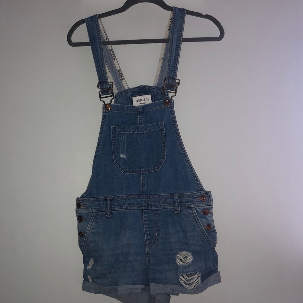 Forever 21 denim overalls
